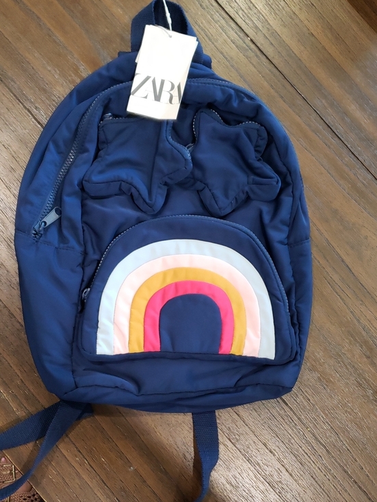 Zara Other - Zara Kids Navy Backpack with Rainbow Appliqué